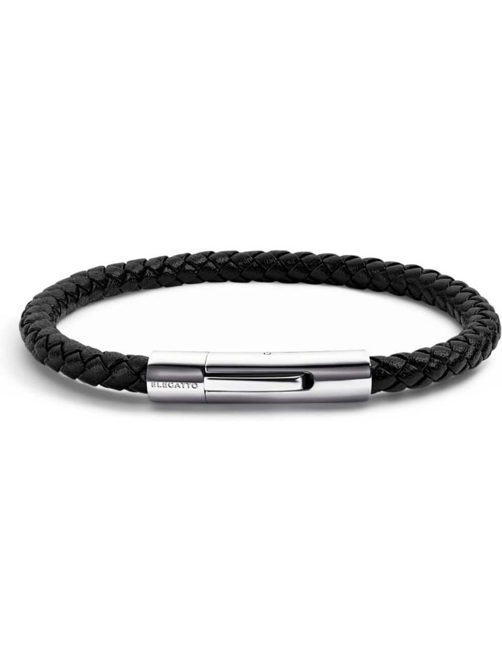 Men's Premium Braided Leather Bracelet | Full-Grain Leather & Silver Clasp